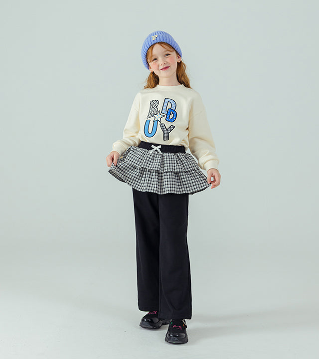 I LOVE J Fleece layered skirt pants