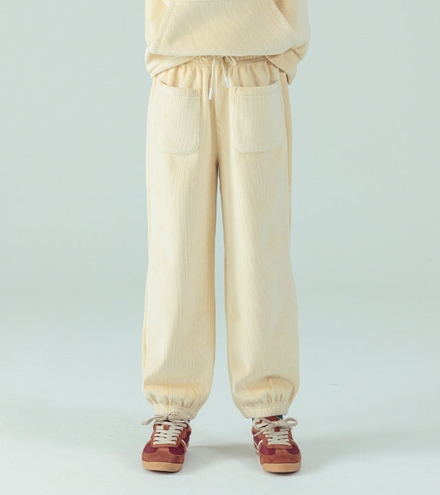 I LOVE J Fleece ribbed jogger pants