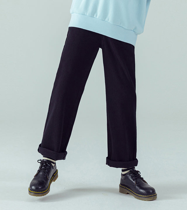 I LOVE J Cotton fleece straight pants