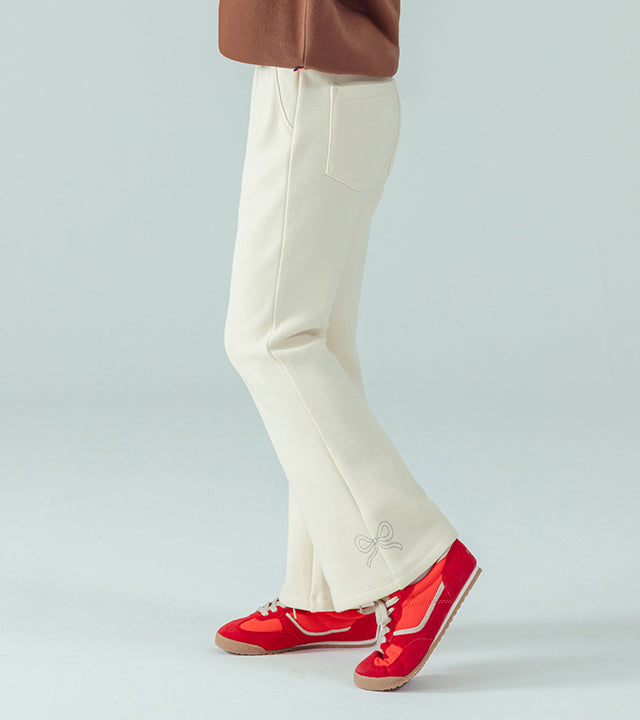 I LOVE J Ribbon embroidered pants