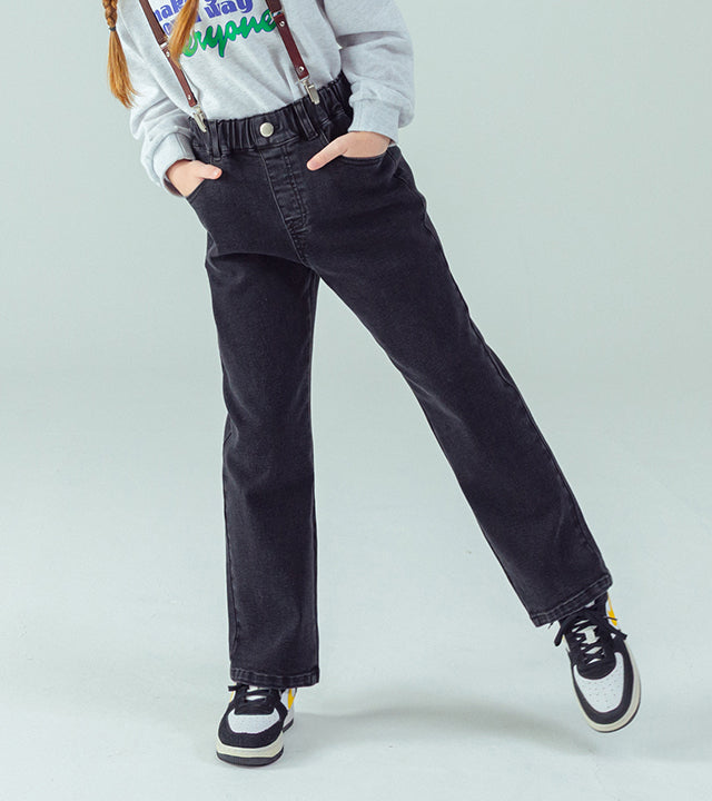 I LOVE J Straight black denim pants