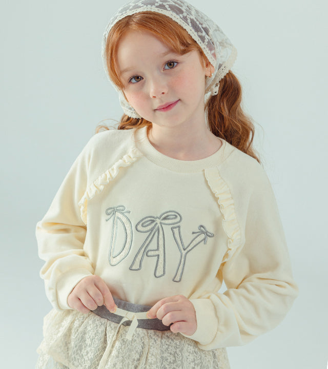 I LOVE J Day lace fleece 2pc set