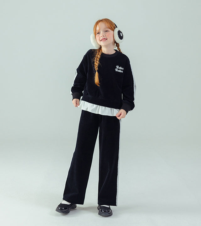 I LOVE J Better butter layered velour 2pc set