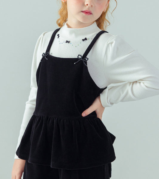 I LOVE J Velour bustier top