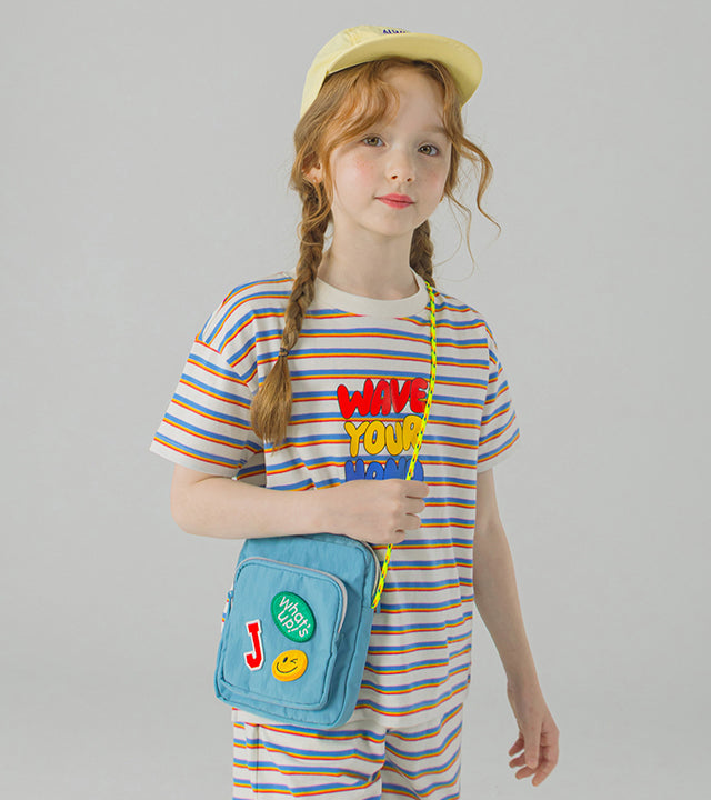 I LOVE J wave your striped 2pc set