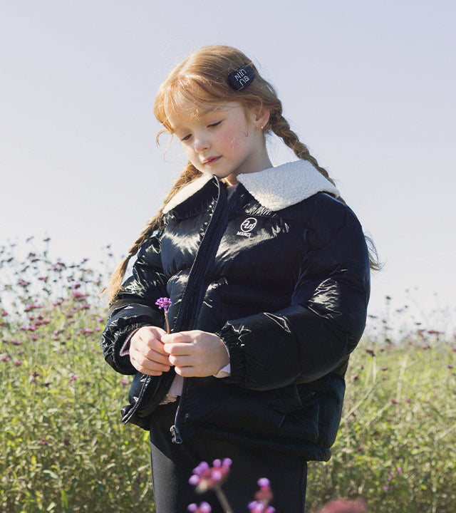 I LOVE J Fur collar solarball padding jacket