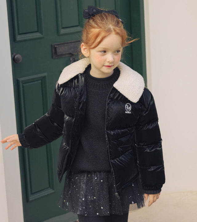 I LOVE J Fur collar solarball padding jacket