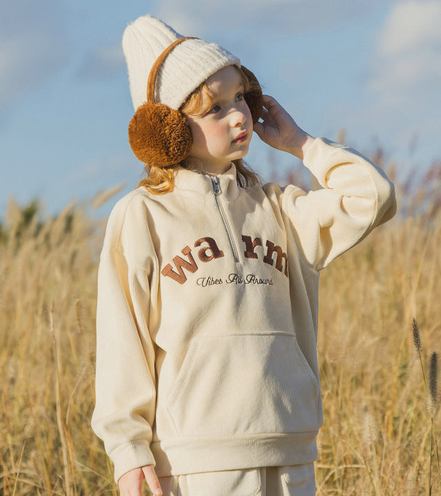 I LOVE J Warm velour fleece zip up top