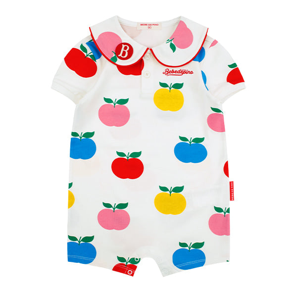 BEBE DE PINO All over apple baby collar overall