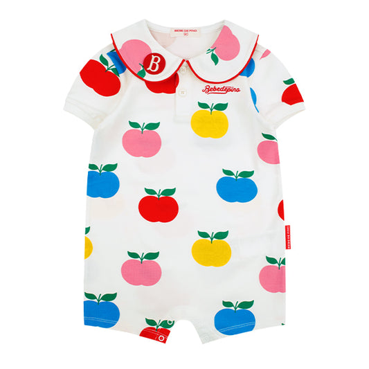 BEBE DE PINO All over apple baby collar overall