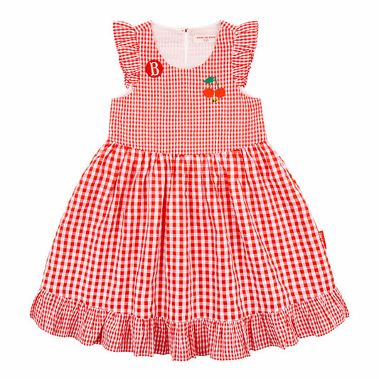 BEBE DE PINO All over gingham check cherry dress