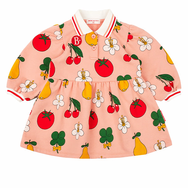 BEBE DE PINO All over fruits baby collar dress