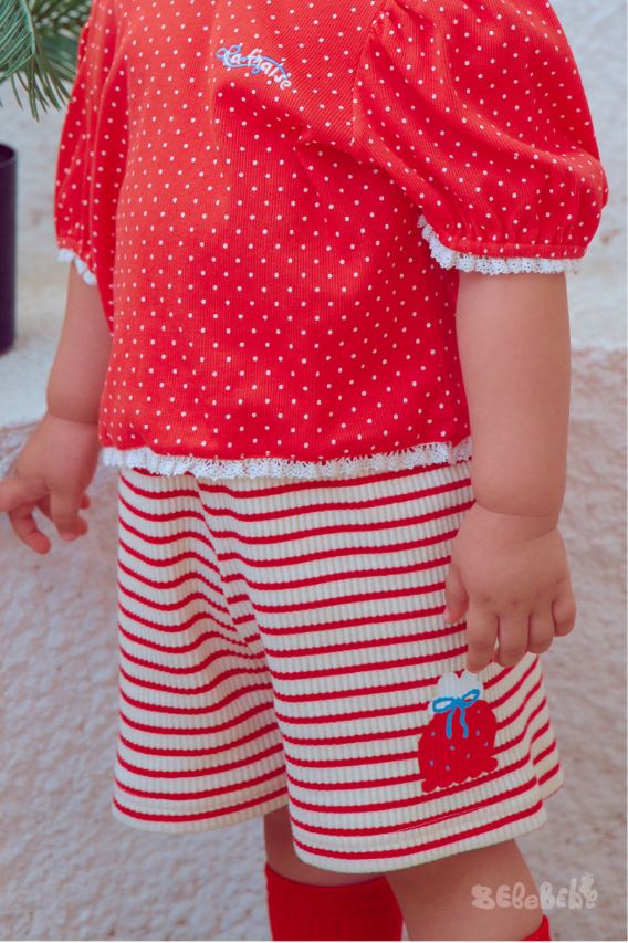 BEBEBEBE SUMMER strawberry ice cream puff daily set