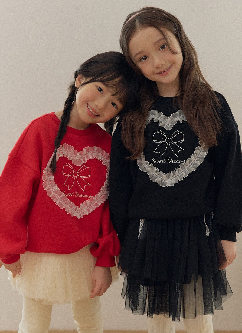 BEBETAILOR Heart ribbon fleece mtm