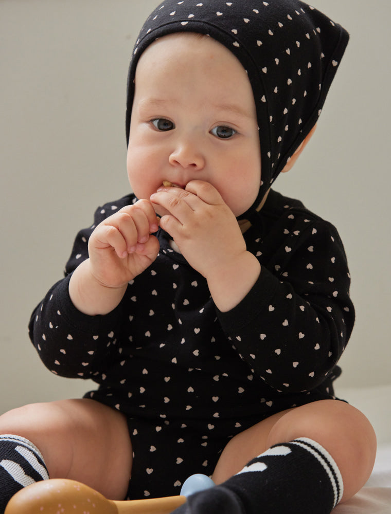 RAWUMBER Heart kong baby suit