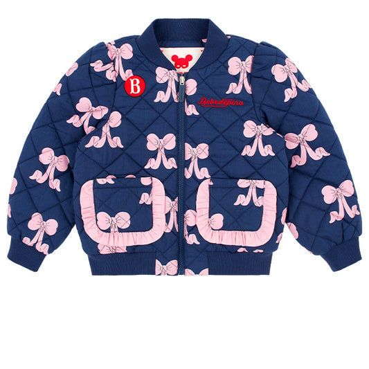 BEBE DE PINO All over puff ribbon padding jumper