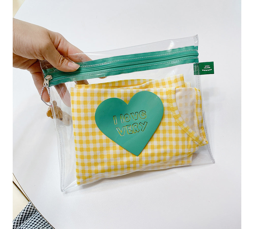 VERY ISLAND Clear Heart Pouch