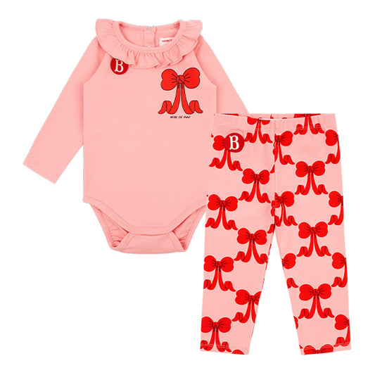 BEBE DE PINO Puff ribbon baby bodysuit set