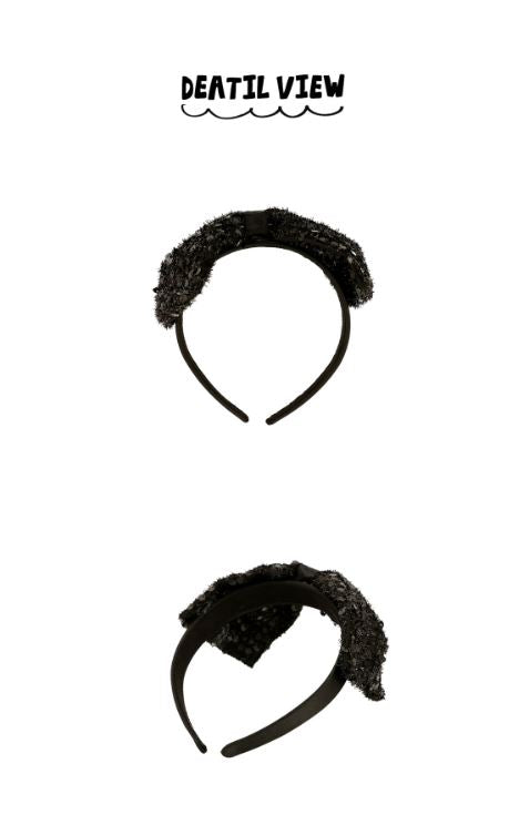 BEBEBEBE HOLIDAY 2025 Christmas ribbon headband (BLACK)