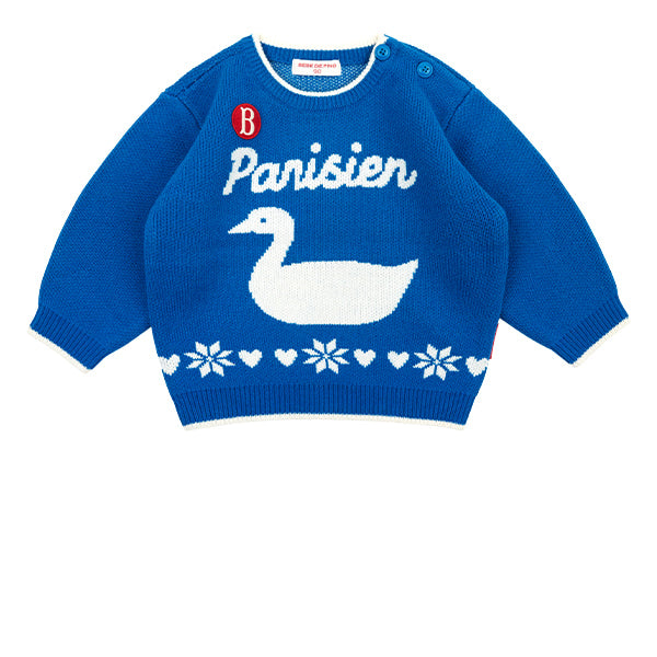 BEBE DE PINO Parisien duck baby sweater pullover