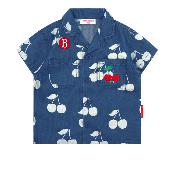 BEBE DE PINO All over cherry baby denim shirt