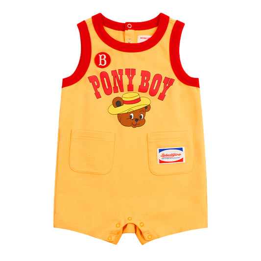 BEBE DE PINO Pony boy baby sleeveless overallBP62OV156