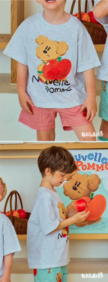 BEBEBEBE 1st summer pre order Apple puppy t-shirt (MELANGE)
