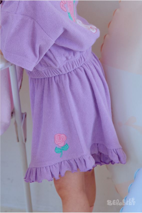 BEBEBEBE SUMMER cream rose terry set