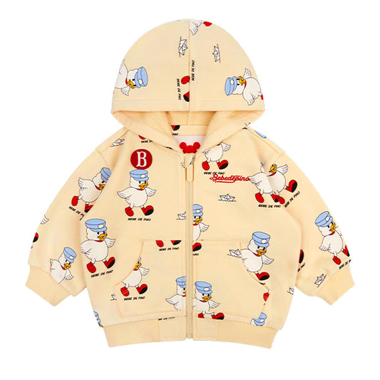 BEBE DE PINO All over joy baby hooded zip up jacket