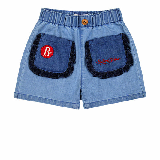 BEBE DE PINO 	Bebedepino baby frill pocket denim short pants