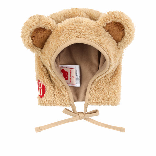 BEBE DE PINO Bear baby boa fur bonnet