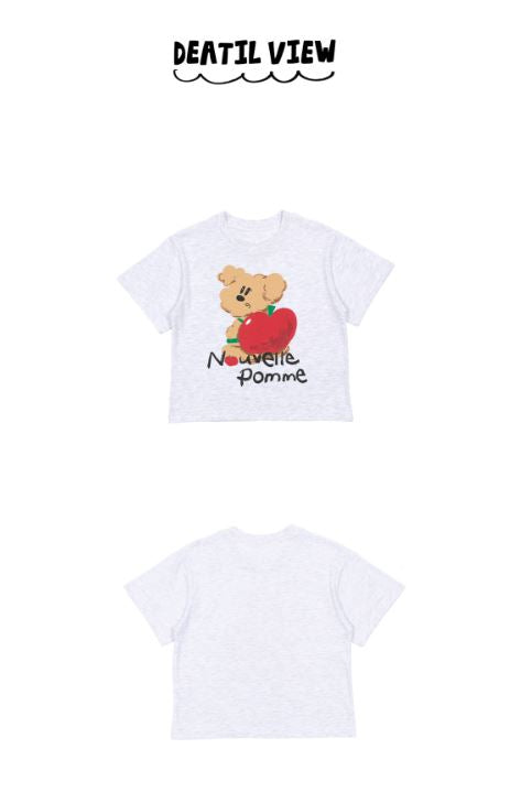 BEBEBEBE 1st summer pre order Apple puppy t-shirt (MELANGE)