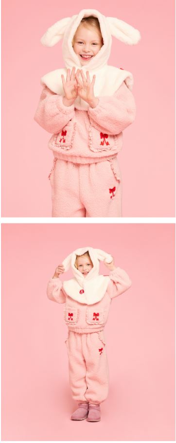 BEBE DE PINO Bunny hooded balaclava