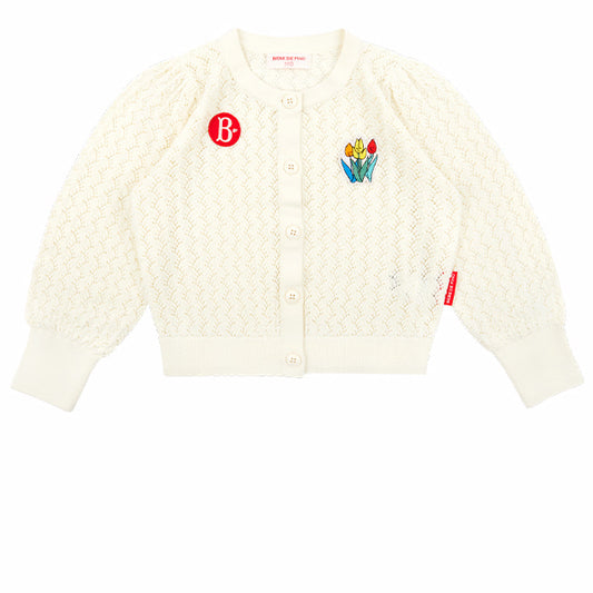 BEBE DE PINO Tulips puff cardigan