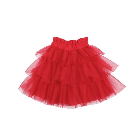 BEBEBEBE HOLIDAY 2025 Christmas cancan sha skirt (RED)