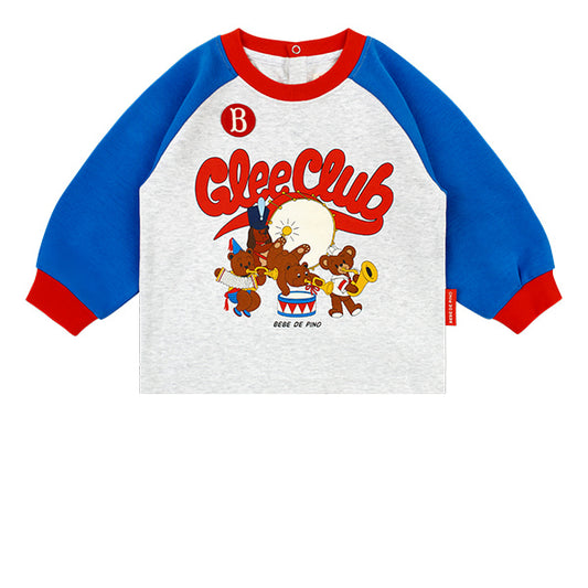 BEBE DE PINO Glee club baby color block raglan tee