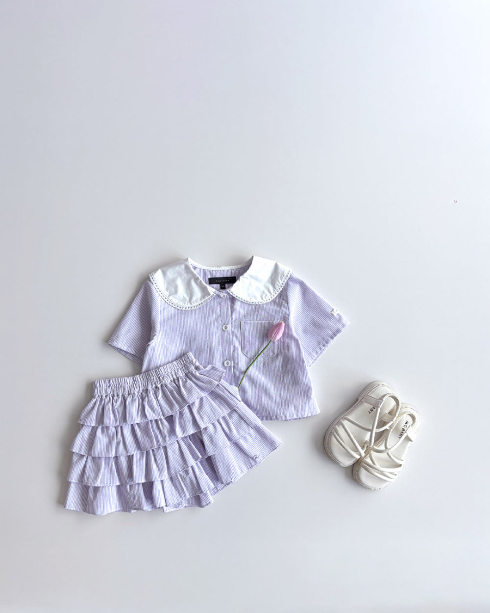 ROANJANE seersucker blueberry skirt