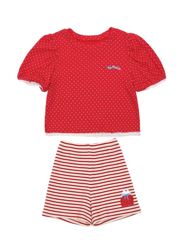 BEBEBEBE SUMMER strawberry ice cream puff daily set