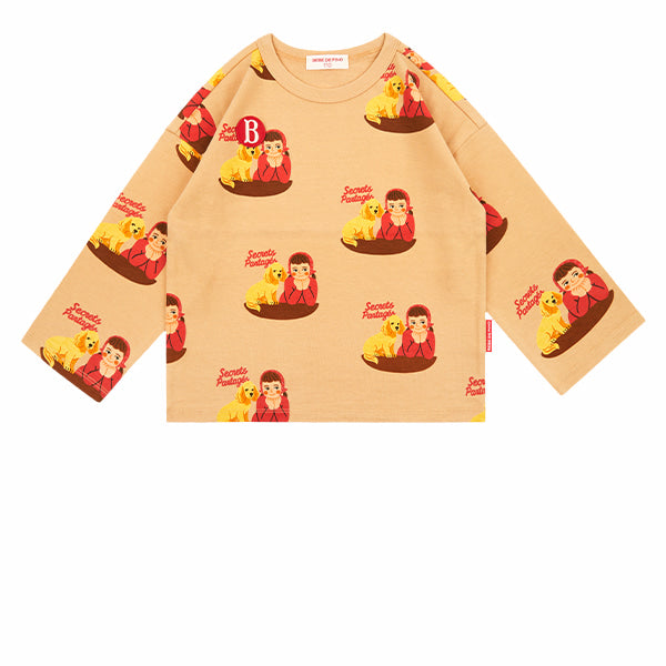 BEBE DE PINO All over parisien friends long sleeve tee