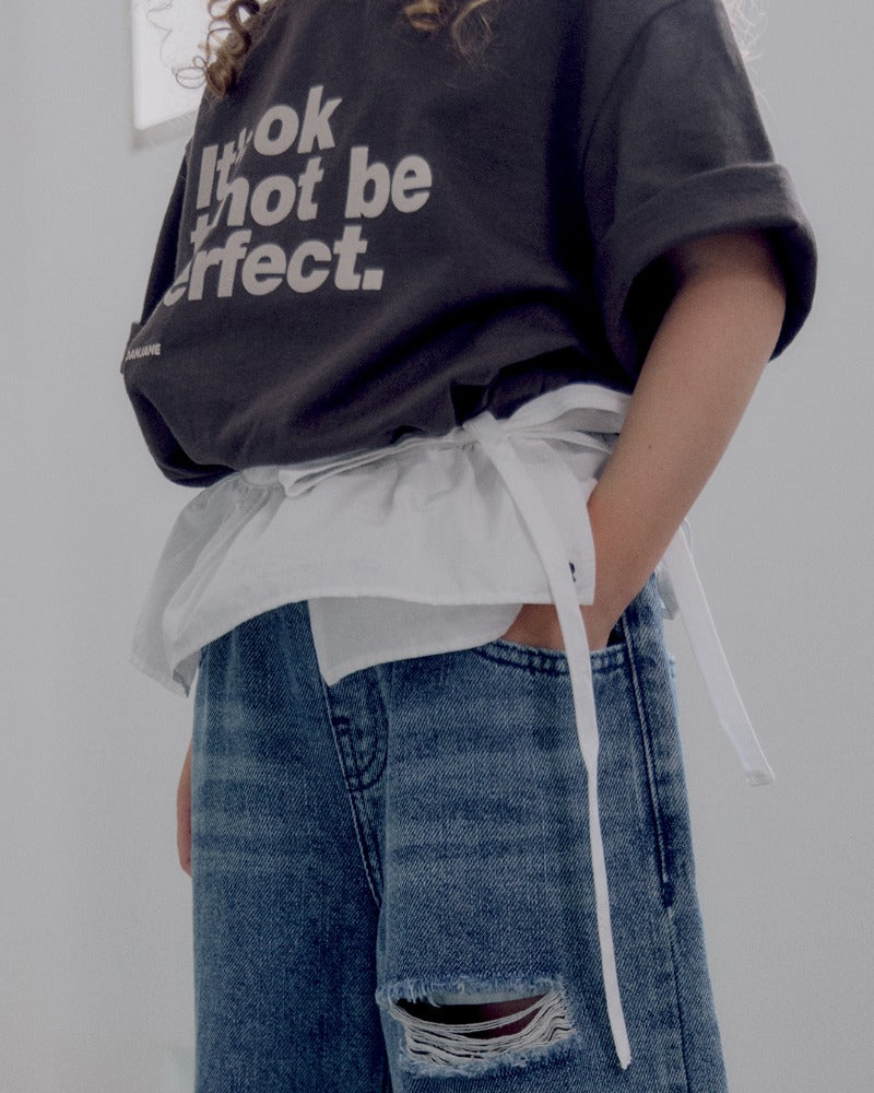 ROANJANE Layered shirring wrap skirt
