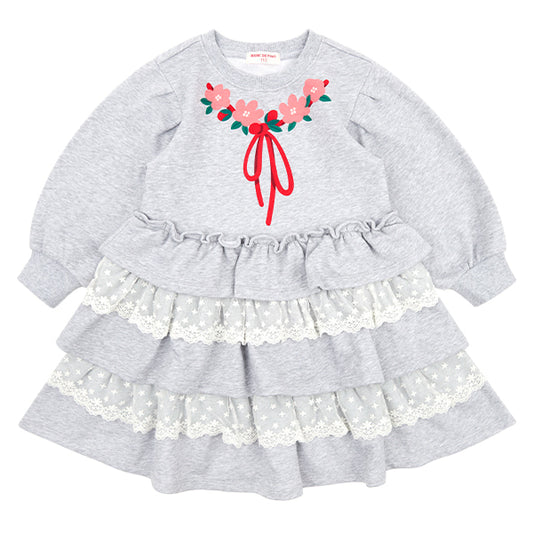 BEBE DE PINO Flower garland lace dress