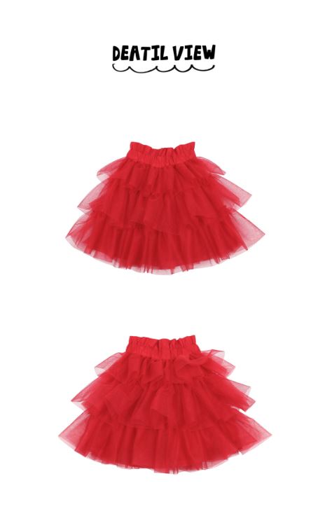 BEBEBEBE HOLIDAY 2025 Christmas cancan sha skirt (RED)