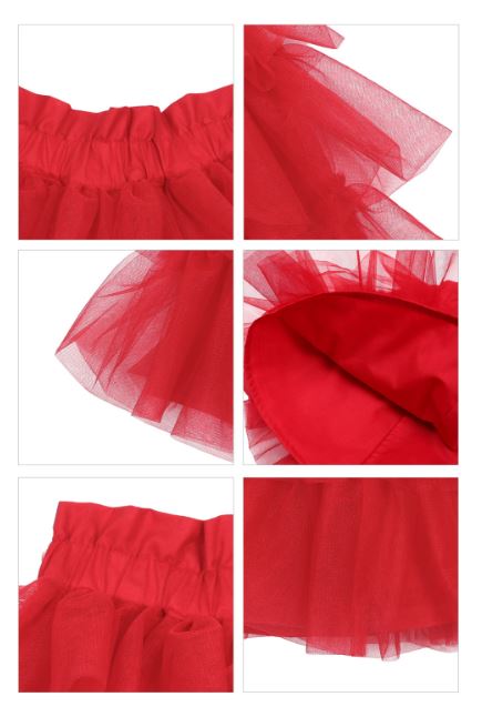 BEBEBEBE HOLIDAY 2025 Christmas cancan sha skirt (RED)