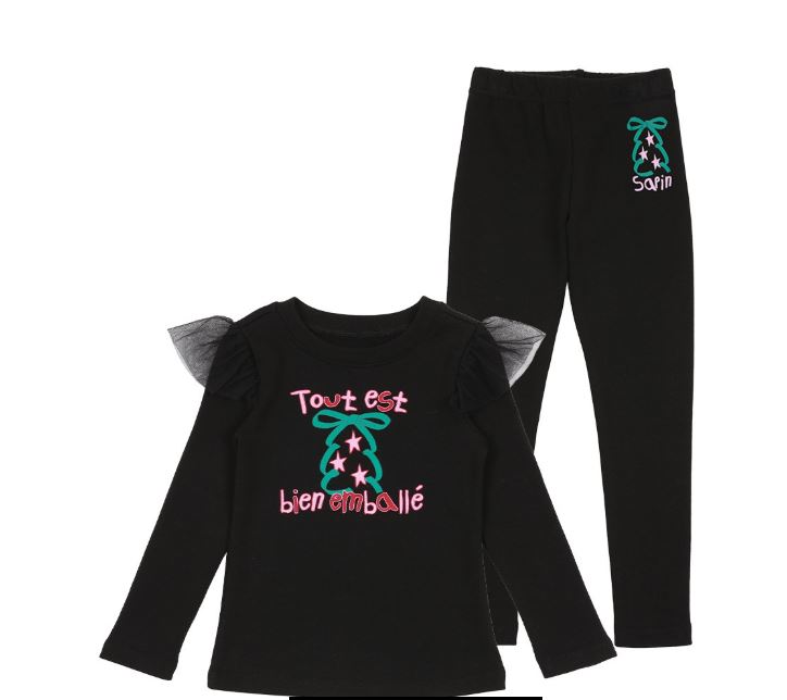 BEBEBEBE HOLIDAY 2025 Christmas leggings SET (BLACK)