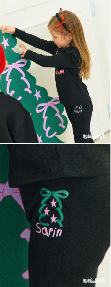 BEBEBEBE HOLIDAY 2025 Christmas leggings SET (BLACK)