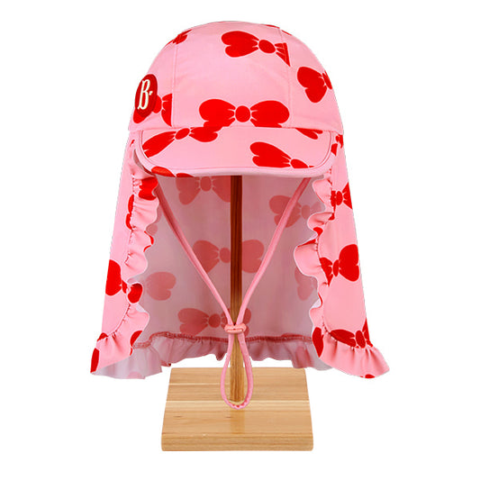 BEBE DE PINO All over hello ribbon ruffle swim hat