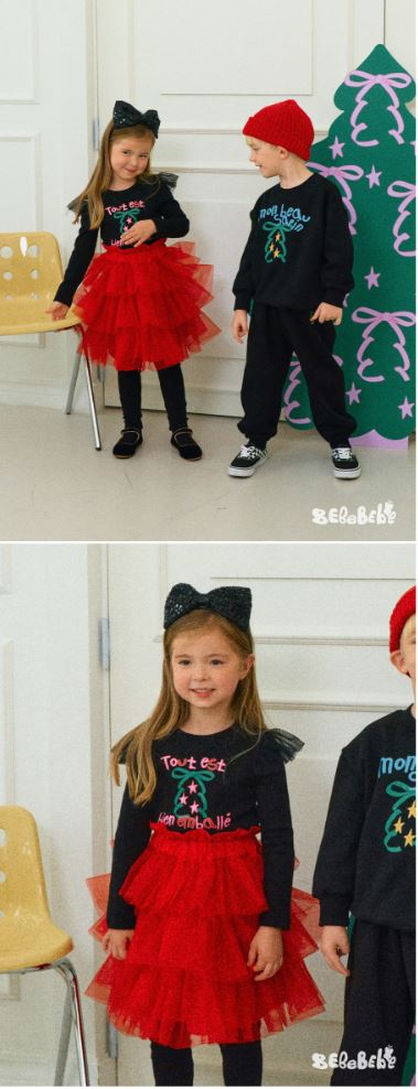 BEBEBEBE HOLIDAY 2025 Christmas leggings SET (BLACK)