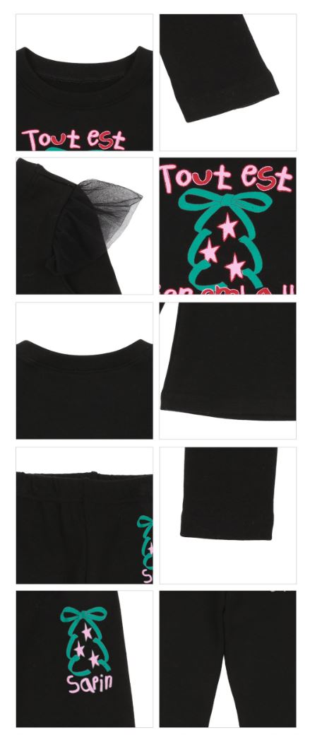 BEBEBEBE HOLIDAY 2025 Christmas leggings SET (BLACK)