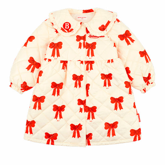 BEBE DE PINO All over ribbon sailor collar quilted dress
