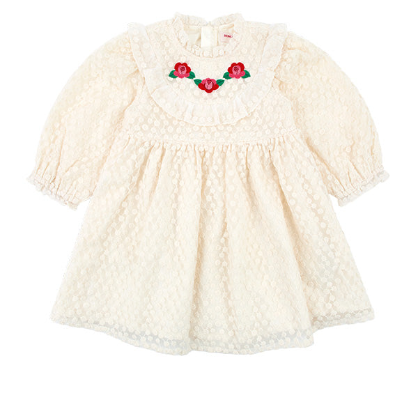 BEBE DE PINO Camellia baby lace frill dress